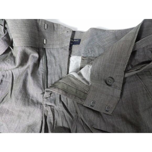 Banana Republic 14 Martin Fit Shorts Grey Chino Style Tie Front Vacay Casual - Picture 4 of 10